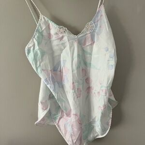 Papillon Blanc Pastel Floral romper nighty